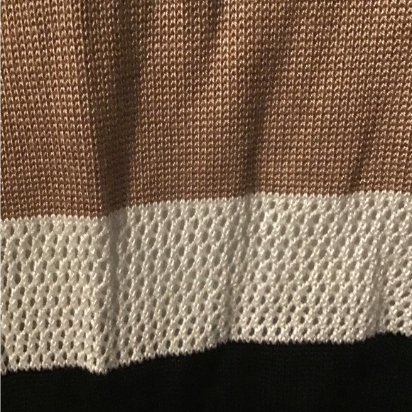 NWT! Elegant Black and Tan Long Sleeve Cardigan - Picture 3 of 8